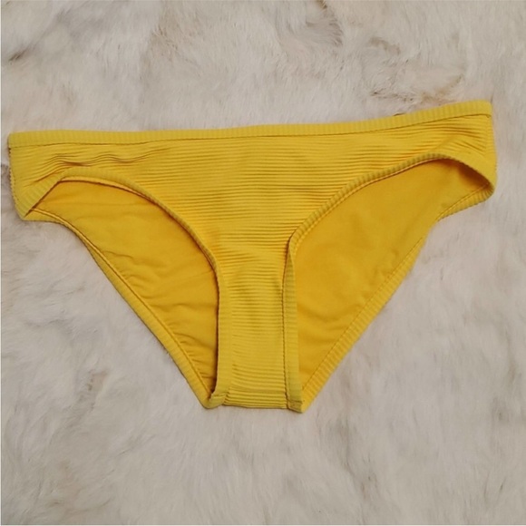 NEW Dolce Vita Yellow Ribbed Hipster Bikini Bottom - Picture 5 of 7